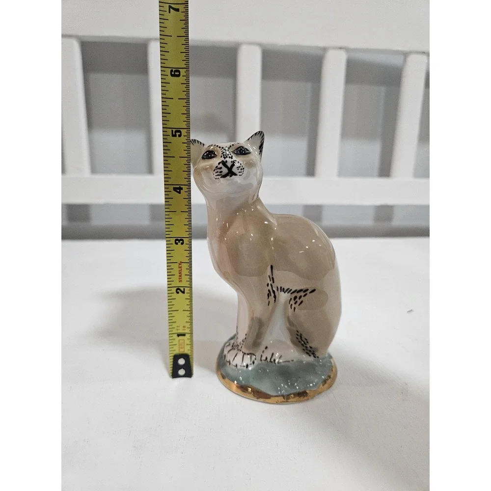 Vintage RARE Russian Fenix Kislovodsk Gorgeous Big Cat Porcelain Figurine 5